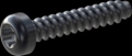 screw for plastic: Screw STS-plus KN6039 3x16 - T10 steel, hardened 10.9 Zinc-Nickel-plated,  baked, passivated black/ Cr-VI-free, sealed, 720 h until Fe-Corrosion