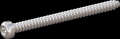 screw for plastic: Screw STS-plus KN6039 3x40 - T10 stainless-steel, A2 - 1.4567 Bright-pickled and passivated