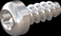 screw for plastic: Screw STS-plus KN6039 3.5x8 - T15 stainless-steel, A2 - 1.4567 Bright-pickled and passivated