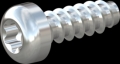 screw for plastic: Screw STS-plus KN6039 3.5x10 - T15 steel, hardened 10.9 zinc-plated 5-7 ?m, baked, blue / transparent passivated