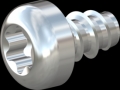 screw for plastic: Screw STS-plus KN6039 4x6 - T20 steel, hardened 10.9 zinc-plated 5-7 ?m, baked, blue / transparent passivated