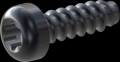 screw for plastic: Screw STS-plus KN6039 4x12 - T20 steel, hardened 10.9 Zinc-Nickel-plated,  baked, passivated black/ Cr-VI-free, sealed, 720 h until Fe-Corrosion