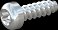 screw for plastic: Screw STS-plus KN6039 4x12 - T20 steel, hardened 10.9 zinc-plated 5-7 ?m, baked, blue / transparent passivated