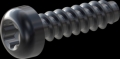 screw for plastic: Screw STS-plus KN6039 4x14 - T20 steel, hardened 10.9 Zinc-Nickel-plated,  baked, passivated black/ Cr-VI-free, sealed, 720 h until Fe-Corrosion