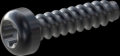 screw for plastic: Screw STS-plus KN6039 4x16 - T20 steel, hardened 10.9 Zinc-Nickel-plated,  baked, passivated black/ Cr-VI-free, sealed, 720 h until Fe-Corrosion