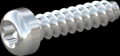 screw for plastic: Screw STS-plus KN6039 4x16 - T20 steel, hardened 10.9 zinc-plated 5-7 ?m, baked, blue / transparent passivated