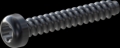 screw for plastic: Screw STS-plus KN6039 4x25 - T20 steel, hardened 10.9 Zinc-Nickel-plated,  baked, passivated black/ Cr-VI-free, sealed, 720 h until Fe-Corrosion