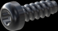 screw for plastic: Screw STS-plus KN6039 4.5x12 - T20 steel, hardened 10.9 Zinc-Nickel-plated,  baked, passivated black/ Cr-VI-free, sealed, 720 h until Fe-Corrosion