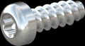 screw for plastic: Screw STS-plus KN6039 4.5x12 - T20 steel, hardened 10.9 zinc-plated 5-7 ?m, baked, blue / transparent passivated