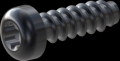 screw for plastic: Screw STS-plus KN6039 4.5x14 - T20 steel, hardened 10.9 Zinc-Nickel-plated,  baked, passivated black/ Cr-VI-free, sealed, 720 h until Fe-Corrosion