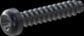 screw for plastic: Screw STS-plus KN6039 4.5x22 - T20 steel, hardened 10.9 Zinc-Nickel-plated,  baked, passivated black/ Cr-VI-free, sealed, 720 h until Fe-Corrosion