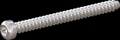 screw for plastic: Screw STS-plus KN6039 4.5x50 - T20 stainless-steel, A2 - 1.4567 Bright-pickled and passivated
