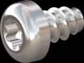 screw for plastic: Screw STS-plus KN6039 5x8 - T25 stainless-steel, A2 - 1.4567 Bright-pickled and passivated