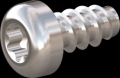 screw for plastic: Screw STS-plus KN6039 5x10 - T25 stainless-steel, A2 - 1.4567 Bright-pickled and passivated