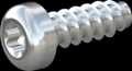 screw for plastic: Screw STS-plus KN6039 5x14 - T25 steel, hardened 10.9 zinc-plated 5-7 ?m, baked, blue / transparent passivated