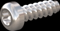 screw for plastic: Screw STS-plus KN6039 5x15 - T25 stainless-steel, A2 - 1.4567 Bright-pickled and passivated