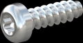screw for plastic: Screw STS-plus KN6039 5x16 - T25 steel, hardened 10.9 zinc-plated 5-7 ?m, baked, blue / transparent passivated