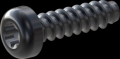 screw for plastic: Screw STS-plus KN6039 5x18 - T25 steel, hardened 10.9 Zinc-Nickel-plated,  baked, passivated black/ Cr-VI-free, sealed, 720 h until Fe-Corrosion
