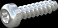 screw for plastic: Screw STS-plus KN6039 5x18 - T25 steel, hardened 10.9 zinc-plated 5-7 ?m, baked, blue / transparent passivated