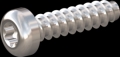 screw for plastic: Screw STS-plus KN6039 5x20 - T25 stainless-steel, A2 - 1.4567 Bright-pickled and passivated