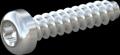 screw for plastic: Screw STS-plus KN6039 5x22 - T25 steel, hardened 10.9 zinc-plated 5-7 ?m, baked, blue / transparent passivated