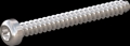 screw for plastic: Screw STS-plus KN6039 5x45 - T25 stainless-steel, A2 - 1.4567 Bright-pickled and passivated