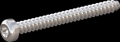 screw for plastic: Screw STS-plus KN6039 5x50 - T25 stainless-steel, A2 - 1.4567 Bright-pickled and passivated