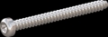 screw for plastic: Screw STS-plus KN6039 5x55 - T25 stainless-steel, A2 - 1.4567 Bright-pickled and passivated