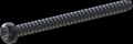 screw for plastic: Screw STS-plus KN6039 5x60 - T25 steel, hardened 10.9 Zinc-Nickel-plated,  baked, passivated black/ Cr-VI-free, sealed, 720 h until Fe-Corrosion