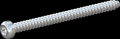 screw for plastic: Screw STS-plus KN6039 5x65 - T25 steel, hardened 10.9 zinc-plated 5-7 ?m, baked, blue / transparent passivated
