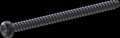 screw for plastic: Screw STS-plus KN6039 5x70 - T25 steel, hardened 10.9 Zinc-Nickel-plated,  baked, passivated black/ Cr-VI-free, sealed, 720 h until Fe-Corrosion