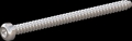 screw for plastic: Screw STS-plus KN6039 5x70 - T25 stainless-steel, A2 - 1.4567 Bright-pickled and passivated