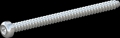 screw for plastic: Screw STS-plus KN6039 5x70 - T25 steel, hardened 10.9 zinc-plated 5-7 ?m, baked, blue / transparent passivated