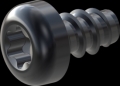 screw for plastic: Screw STS-plus KN6039 6x10 - T30 steel, hardened 10.9 Zinc-Nickel-plated,  baked, passivated black/ Cr-VI-free, sealed, 720 h until Fe-Corrosion