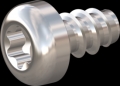 screw for plastic: Screw STS-plus KN6039 6x10 - T30 stainless-steel, A2 - 1.4567 Bright-pickled and passivated