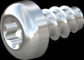screw for plastic: Screw STS-plus KN6039 6x10 - T30 steel, hardened 10.9 zinc-plated 5-7 ?m, baked, blue / transparent passivated