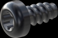 screw for plastic: Screw STS-plus KN6039 6x12 - T30 steel, hardened 10.9 Zinc-Nickel-plated,  baked, passivated black/ Cr-VI-free, sealed, 720 h until Fe-Corrosion