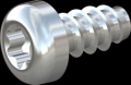 screw for plastic: Screw STS-plus KN6039 6x12 - T30 steel, hardened 10.9 zinc-plated 5-7 ?m, baked, blue / transparent passivated