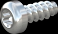 screw for plastic: Screw STS-plus KN6039 6x14 - T30 steel, hardened 10.9 zinc-plated 5-7 ?m, baked, blue / transparent passivated