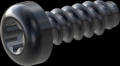 screw for plastic: Screw STS-plus KN6039 6x16 - T30 steel, hardened 10.9 Zinc-Nickel-plated,  baked, passivated black/ Cr-VI-free, sealed, 720 h until Fe-Corrosion
