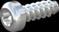 screw for plastic: Screw STS-plus KN6039 6x16 - T30 steel, hardened 10.9 zinc-plated 5-7 ?m, baked, blue / transparent passivated