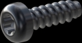 screw for plastic: Screw STS-plus KN6039 6x18 - T30 steel, hardened 10.9 Zinc-Nickel-plated,  baked, passivated black/ Cr-VI-free, sealed, 720 h until Fe-Corrosion