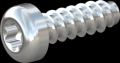 screw for plastic: Screw STS-plus KN6039 6x18 - T30 steel, hardened 10.9 zinc-plated 5-7 ?m, baked, blue / transparent passivated
