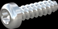 screw for plastic: Screw STS-plus KN6039 6x20 - T30 steel, hardened 10.9 zinc-plated 5-7 ?m, baked, blue / transparent passivated
