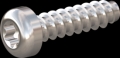 screw for plastic: Screw STS-plus KN6039 6x22 - T30 stainless-steel, A2 - 1.4567 Bright-pickled and passivated