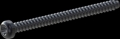 screw for plastic: Screw STS-plus KN6039 6x75 - T30 steel, hardened 10.9 Zinc-Nickel-plated,  baked, passivated black/ Cr-VI-free, sealed, 720 h until Fe-Corrosion