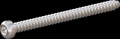 screw for plastic: Screw STS-plus KN6039 6x75 - T30 stainless-steel, A2 - 1.4567 Bright-pickled and passivated