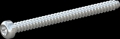 screw for plastic: Screw STS-plus KN6039 6x75 - T30 steel, hardened 10.9 zinc-plated 5-7 ?m, baked, blue / transparent passivated