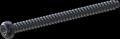 screw for plastic: Screw STS-plus KN6039 6x80 - T30 steel, hardened 10.9 Zinc-Nickel-plated,  baked, passivated black/ Cr-VI-free, sealed, 720 h until Fe-Corrosion