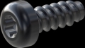 screw for plastic: Screw STS-plus KN6039 8x20 - T40 steel, hardened 10.9 Zinc-Nickel-plated,  baked, passivated black/ Cr-VI-free, sealed, 720 h until Fe-Corrosion